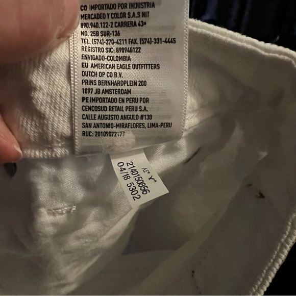 AMERICAN Eagle White Distressed Jean Skirt size XS - Picture 7 of 13